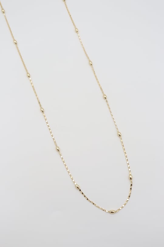 Gold 14k renk top top detaylı zincir kolye (60cm)
