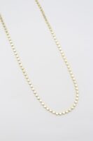 Gold 14k renk ezme arpa zincir kolye (50cm)