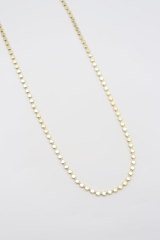 Gold 14k renk ezme arpa zincir kolye (50cm)