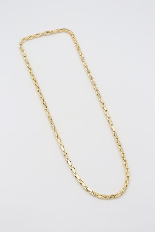 Gold 14k renk boru zincir kolye (50cm)