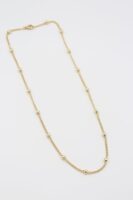 Gold 14k renk top top detaylı kolye (45cm)
