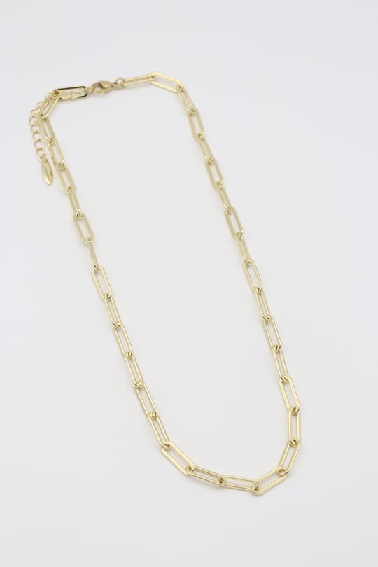 Gold 14k renk ataç zincir kolye (50cm)