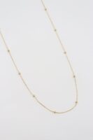 Gold 14k renk ince zincir kolye (45cm)