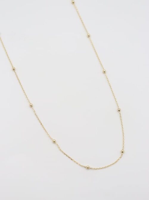 Gold 14k renk ince zincir kolye (45cm)