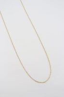 Gold 14k renk ince burgu zincir kolye (60cm)