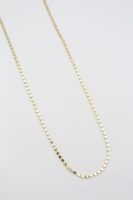 Gold 14k renk ezme arpa zincir kolye (60cm)