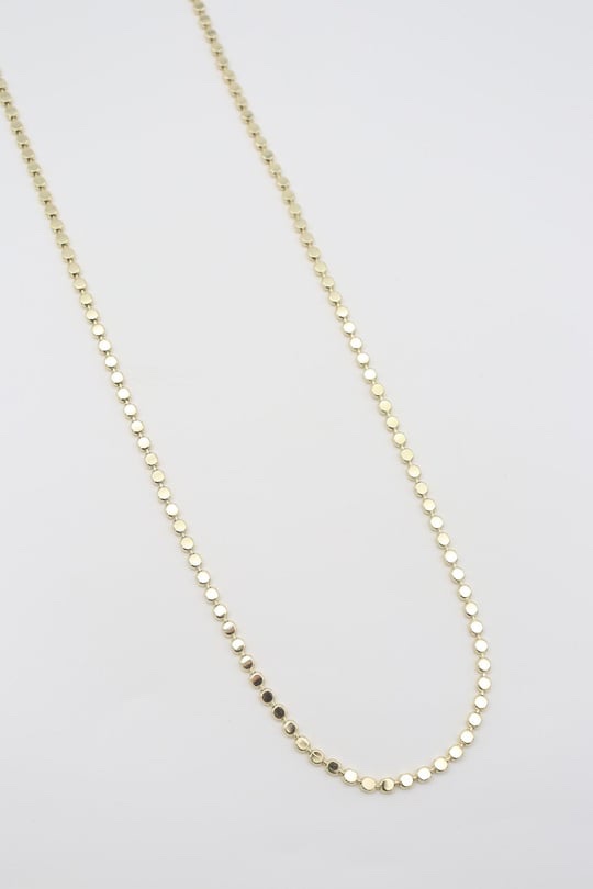 Gold 14k renk ezme arpa zincir kolye (60cm)