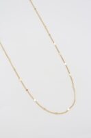 Gold 14k renk ince zincir kolye (45cm)