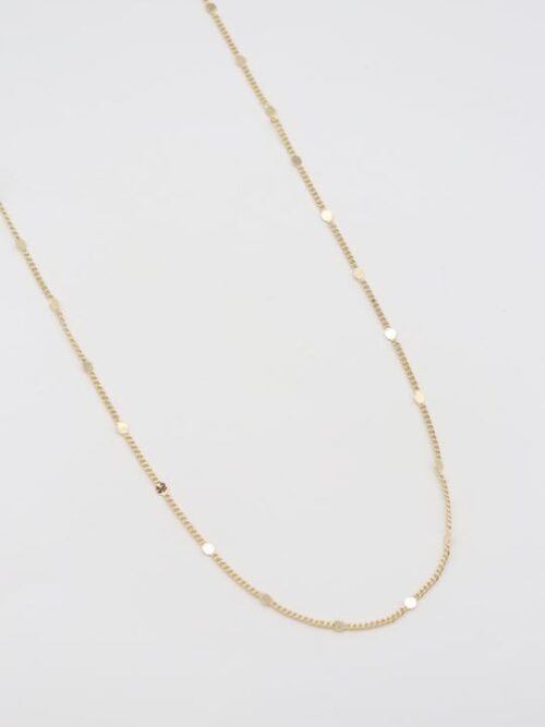 Gold 14k renk ince zincir kolye (45cm)