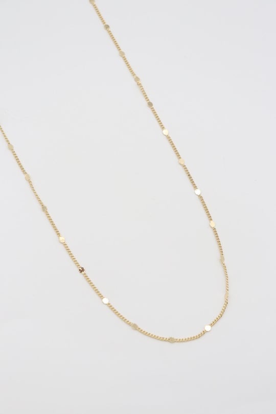 Gold 14k renk ince zincir kolye (45cm)