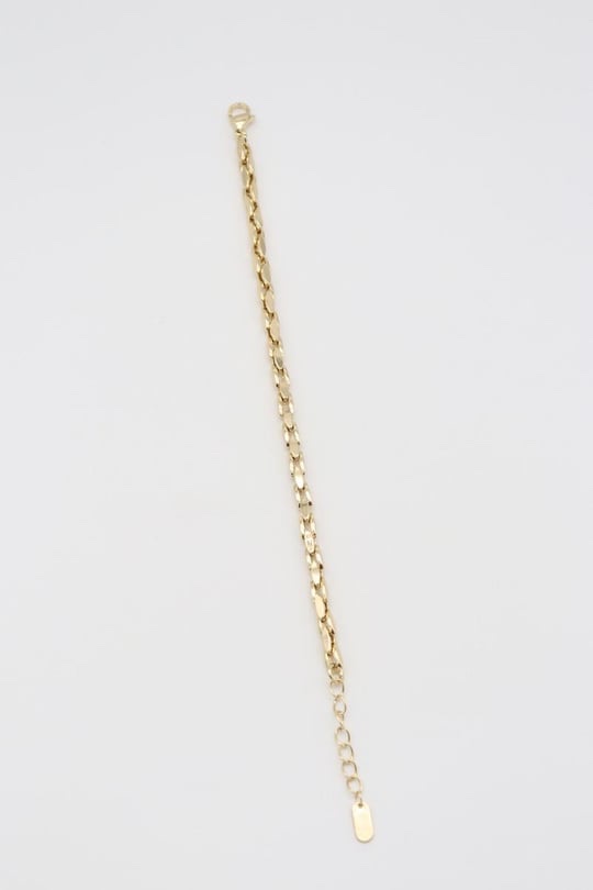 Gold 14k renk desenli bileklik (17+3cm)