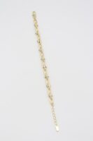 Gold 14k renk nazar detaylı bileklik (17+3cm)