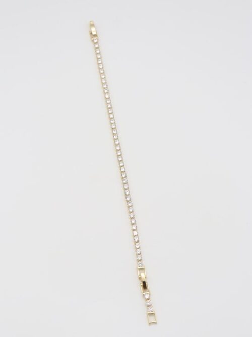 Gold 14k renk su yolu bileklik (17+2cm)