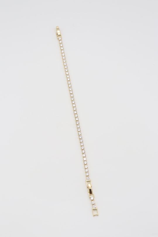 Gold 14k renk su yolu bileklik (17+2cm)