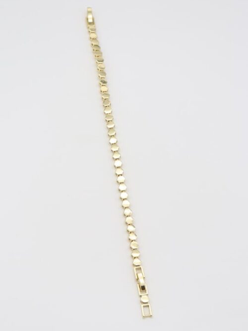 Gold 14k renk petek desenli bileklik (17+2cm)