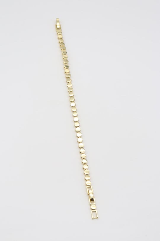 Gold 14k renk petek desenli bileklik (17+2cm)
