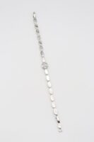 Silver renk ortası taşlı bileklik (17+2cm)