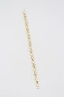 Gold 14k renk taş detaylı bileklik (16+2cm)