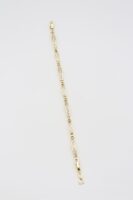 Gold 14k renk ince taş detaylı bileklik (17+2cm)