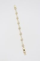 Gold 14k renk taşlı yıldız bileklik (17+2cm)