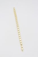 Gold 14k renk düz plaka bileklik (16+2cm)