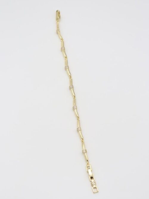 Gold 14k taş detaylı bileklik (17+2cm)