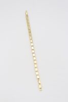 Gold 14k renk kare plaka bileklik (16+2cm)