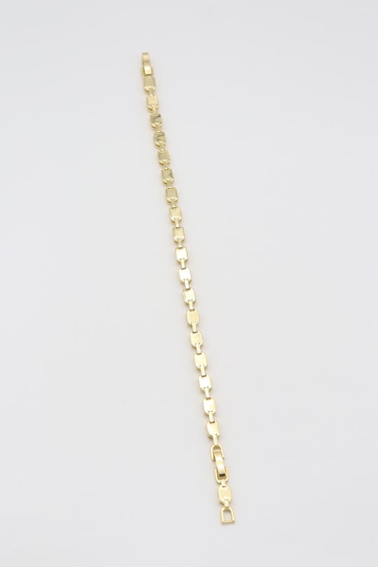 Gold 14k renk mini kare kare bileklik (17+2cm)