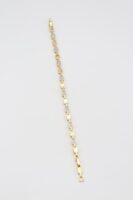 Gold 14k renk taş ve kare bileklik (17+2cm)