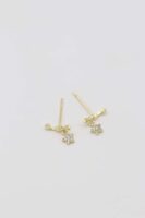 Gold 14k renk yıldız sallantılı küpe (7mm)