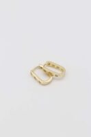 Gold 14k renk taş detaylı u küpe (12mm)