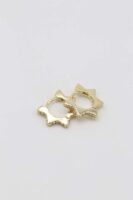 Gold 14k renk taş detaylı yıldız küpe (12mm)