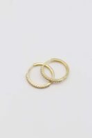 Gold 14k renk taşlı ince halka küpe (17mm)