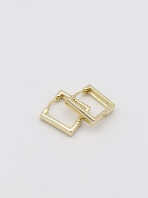 Gold 14k renk kare küpe (15mm)