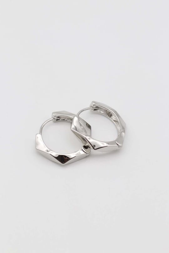 Silver renk desenli halka küpe (20mm)