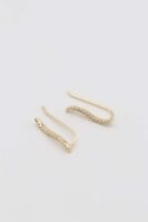 Gold 14k renk taşlı tasarım küpe (17mm)