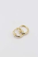 Gold 14k renk taş detaylı halka küpe (17mm)