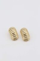 Gold 14k renk tırtıklı küpe (20mm)
