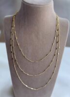 Gold renk 3lü ince zincir kolye