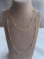 Gold renk top detaylı zincir kolye