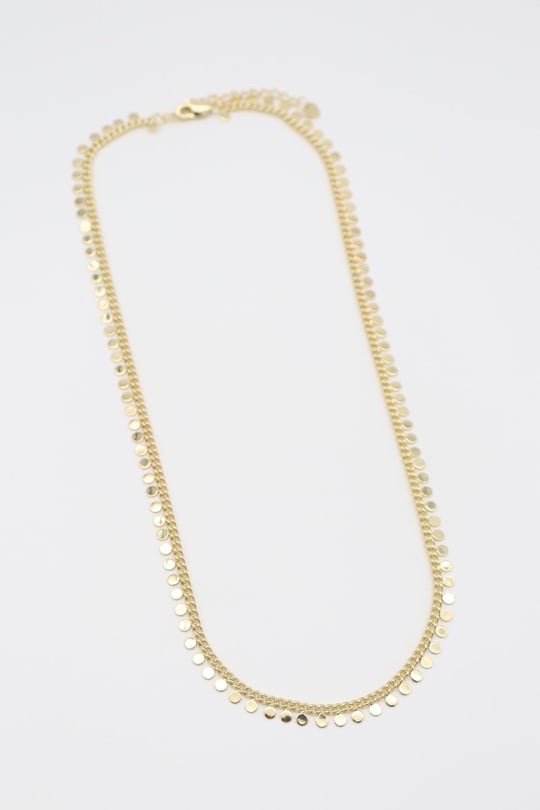 Gold 14k renk pul pul kolye