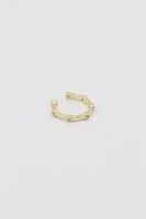 Gold 14k renk taş detaylı ince kıkırdak (earcuff) tekli küpe