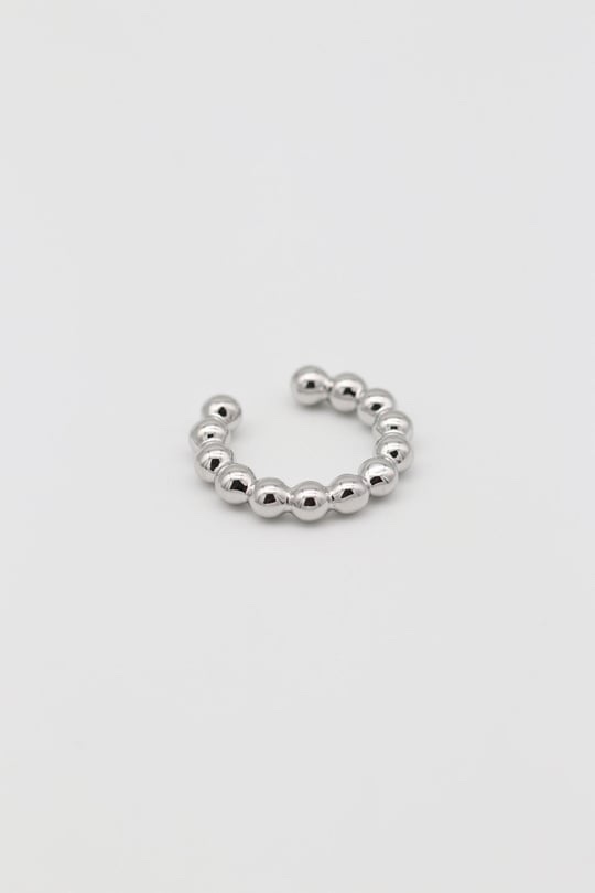 Silver renk top top kıkırdak (earcuff) tekli küpe