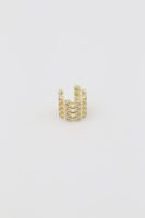 Gold 14k renk dört dilim kıkırdak (earcuff)tekli küpe