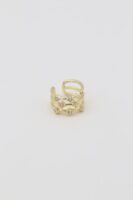 Gold 14k renk üç sıra taşlı kıkırdak (earcuff)küpe