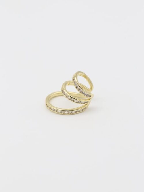 Gold 14k renk büyükten küçüğe halka kıkırdak (earcuff)küpe