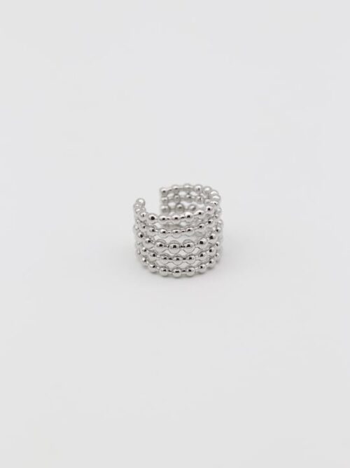Silver renk top top kalın kıkırdak (earcuff) küpe