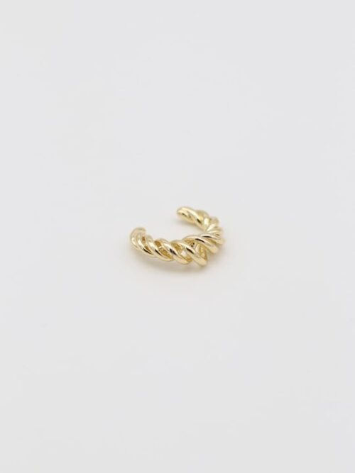 Gold 14k renk burgu kıkırdak (earcuff) küpe