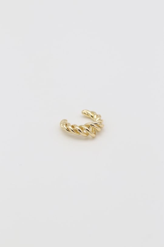 Gold 14k renk burgu kıkırdak (earcuff) küpe