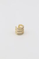 Gold 14k renk üç dilim kıkırdak(earcuff) küpe